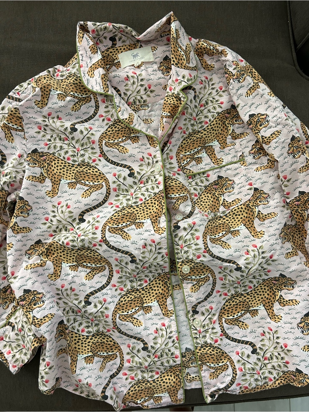 PrintFresh Bagheera pajama top in blush pink size M Organic Cotton
